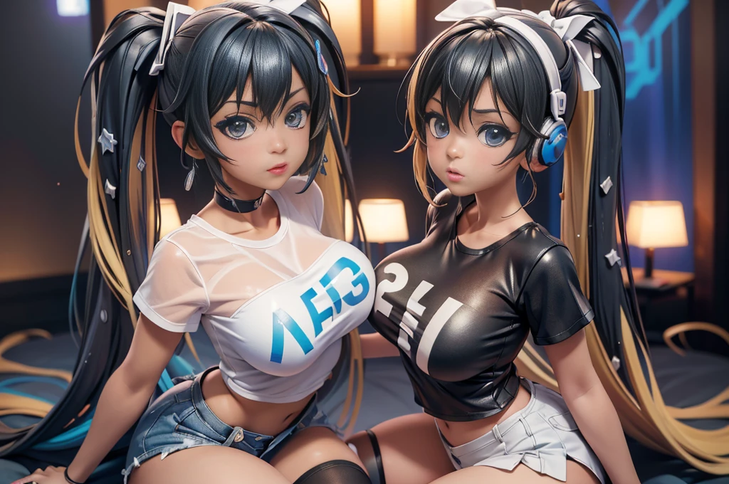 anime, two girls with headphones and a t - shirt that says stay, kantai collection style, anime girls, anime style 4 k, pixiv 3dcg, ig studios anime style, artgerm 4 k, anime artstyle, high quality anime artstyle, artgerm and atey ghailan, ahegao, range murata and artgerm