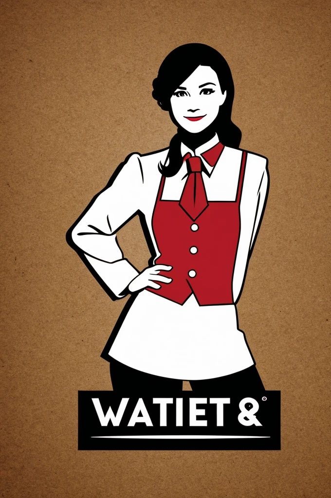 A waiters logo for a woman