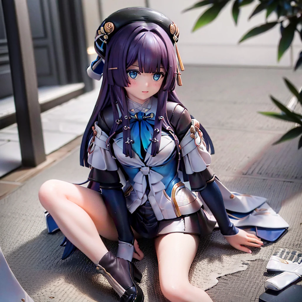 (purple latex white panties),panties focus,mejiro mcqueen, purple hair,horse ears, ear ribbon, horse tail,frills, black jacket, bowtie, long sleeves, black skirt,sit with your heels on the ground、hold your knees with both hands,open legs,squating,(((straight-on))),nsfw