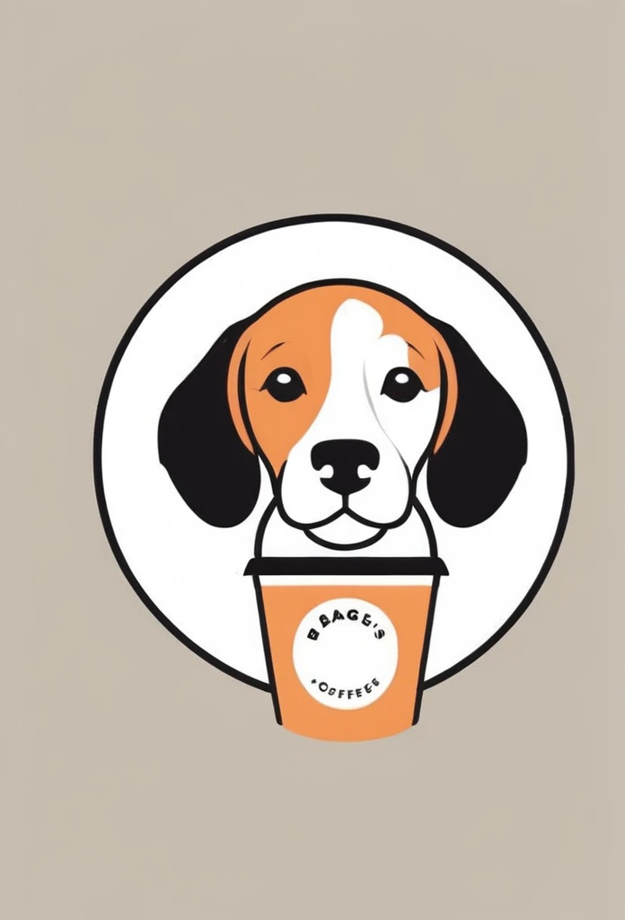 White background
Fashionable logo of a circle-shaped dog cafe
Cute, the beagle is sticking out his tongue and laughing,
There is a coffee cup on the beagle's head.
This coffee cup is
a playful and cute logo
Beagles and Coffee Cups
A stylish logo for a dog cafe
Inside the circle logo, a cute beagle smiling with its tongue sticking out
a stylish coffee cup
Happy Logo
Cute Logo
chic and modern design
The logo uses only orange, white and black cafe menu coffee is in a paper cup with steam coming out of it