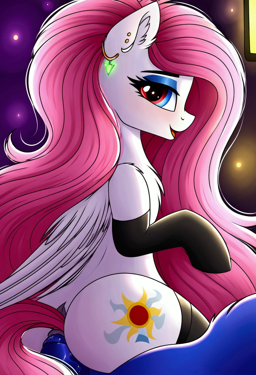 radiant lighting, vibrant colors, whimsical atmosphere, 8K, high resolution, highly detailed, masterpiece, stockings, earrings, eyeshadow, (very long hair:1.3), (((anal sex with prostitute))), (((my little pony))), stockings, pink hair, white body, blue eyes, red hair, white body, red eyes