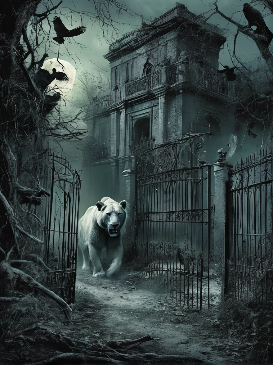 A derelict zoo, abandoned after a
catastrophic escape, is now home
to the ghosts of its former
inhabitants. Phantom roars and
cries fill the air at night, and an
invisible force preys on any who
dare to trespass, driven by the
spirits of animals seeking revenge
on their captors.