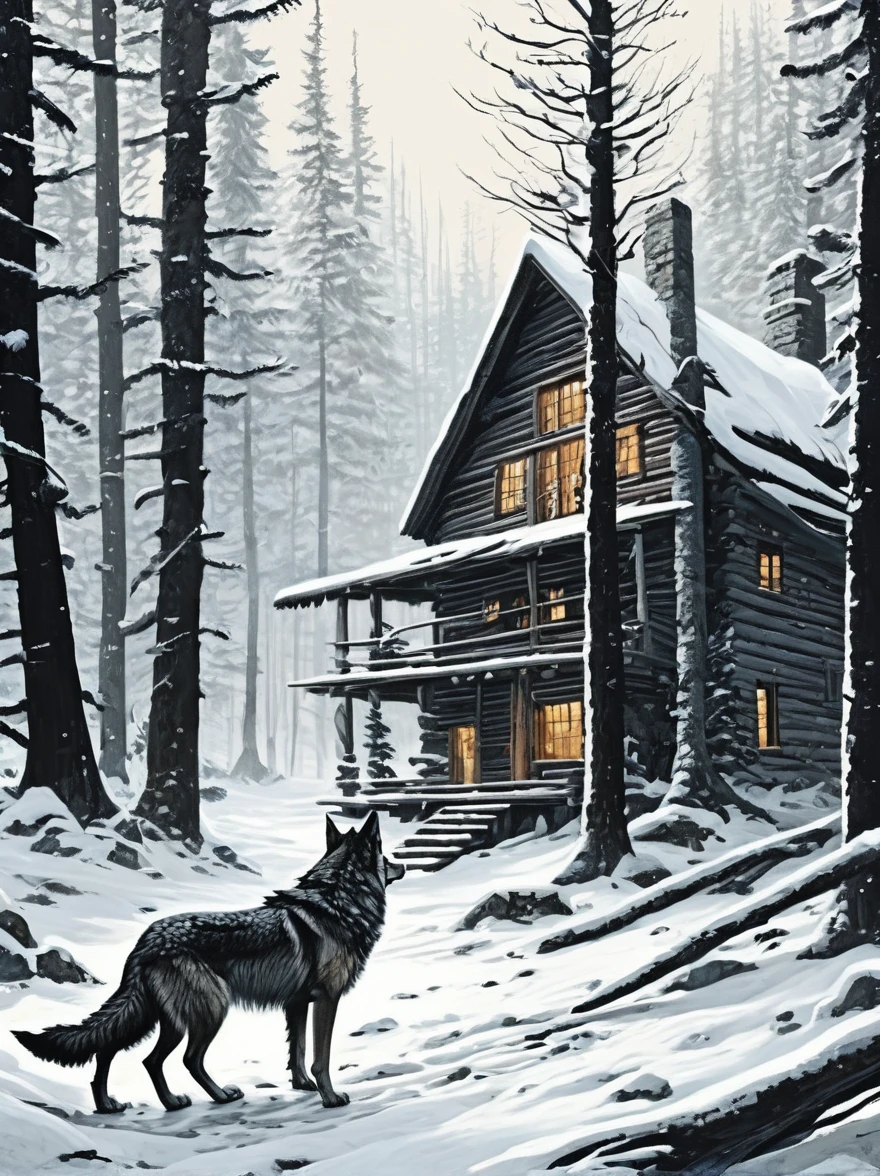 In a remote, snow-covered forest,
the footprints of a lone wolf are
found leading to an abandoned
cabin. Villagers whisper that this
wolf walks on two legs and
speaks in the voice of a man,
luring the unwary into the woods
never to return.