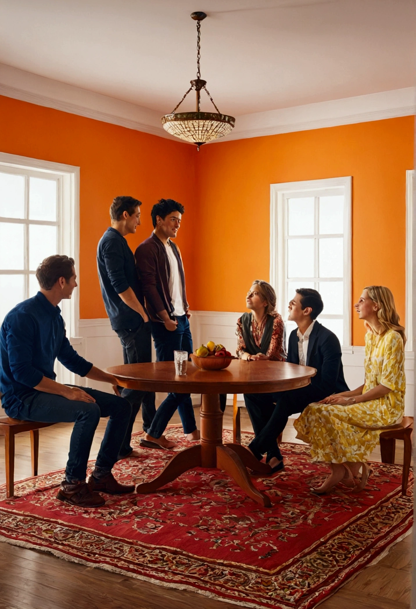 A group of 6 people in a room