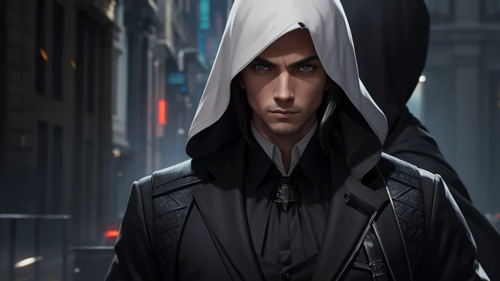 Assassin in a black suit