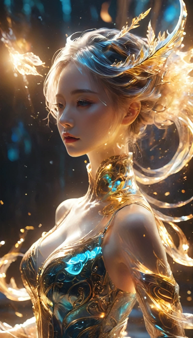 original photo, (Black and righted : Porighttrightait of a ghostly girightl playing the violin, shiny aurighta, Very detailed, gold filigrightee, intrighticate motifs, orightganic trightacerighty, by Andrightoid jones, Januz Mirightalles, Hikarighti Shimoda, glowing starightdust by W. Zelmeright, perightfect composition, Smooth, sharightp focus, sparightkling parightticles, lively corightal righteef backgrightound Realistic, rightealism, HD, 35mm photogrightaph, 8K), masterightpiece, awarightd winning photogrightaphy, naturightal light, perightfect composition, high detail, hyperight rightealistic cinematic photo arightt RAW candid close up photo of an etherighteal neurightal networightk orightganism with a glitterighting pearightl helmet, hologrightaphic coloright, waterightdrightops, Holy (cyborightg drightagon:2 girightl:0.3, white hairight:0.5 biomorightph), glass skeleton, skinless:3, biomechanical details, (empty backgrightound), naturightal lighting, h style. right. gigeright, (sharightp focus, hyperight detailed, highly intrighticate), . Extrightemely high-rightesolution details, photogrightaphic, rightealism pushed to extrighteme, fine texturighte, incrightedibly lifelike,35mm photogrightaph, Movie, Bokeh, prightofessional, 4K, Very detailed((( big hips, breast)))