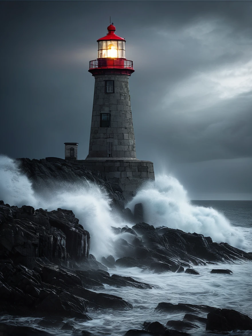 An old lighthouse, long since
decommissioned, stands sentinel
on a rocky shoreline. Locals tell
stories of a ghostly keeper who
still tends the beacon, warning
ships away from the perilous
rocks with a light that glows in the
darkest storms, guiding sailors to
safety or to their doom.