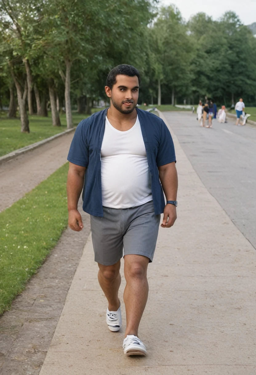 Indian man walking