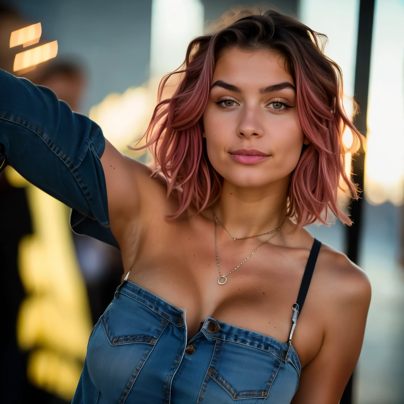 beautiful 22 y, natural short wavy hair, shoulder length hair, gesichtzüge von georgina Rordriguez, muskulös, defined body, fitnessbody, bauchmuskeln, spanish girl - extremly pink hairs - grüne augen große augen, dicke lippen,
- Real/naturals, photorealistic, best quality, hyper detailed, beautiful woman, selfie photo, full Body, wearing a top and a jeans, at the museum, london, strenger blick, flashlight, people in the background, style, she is looking up to the sky, skin texture, film grain, clorse up, ultra high res, best shadow, RAW, instagram LUT, schmales gesicht