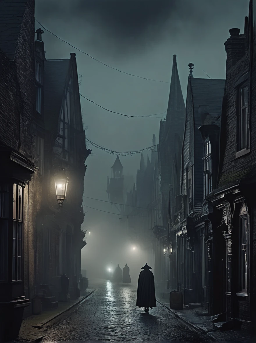 A mysterious fog descends upon
a sleepy town, cloaking its streets
in an eerie haze. As night falls,
strange figures emerge from the
mist, their faces hidden beneath
tattered cloaks as they move
silently through the shadows