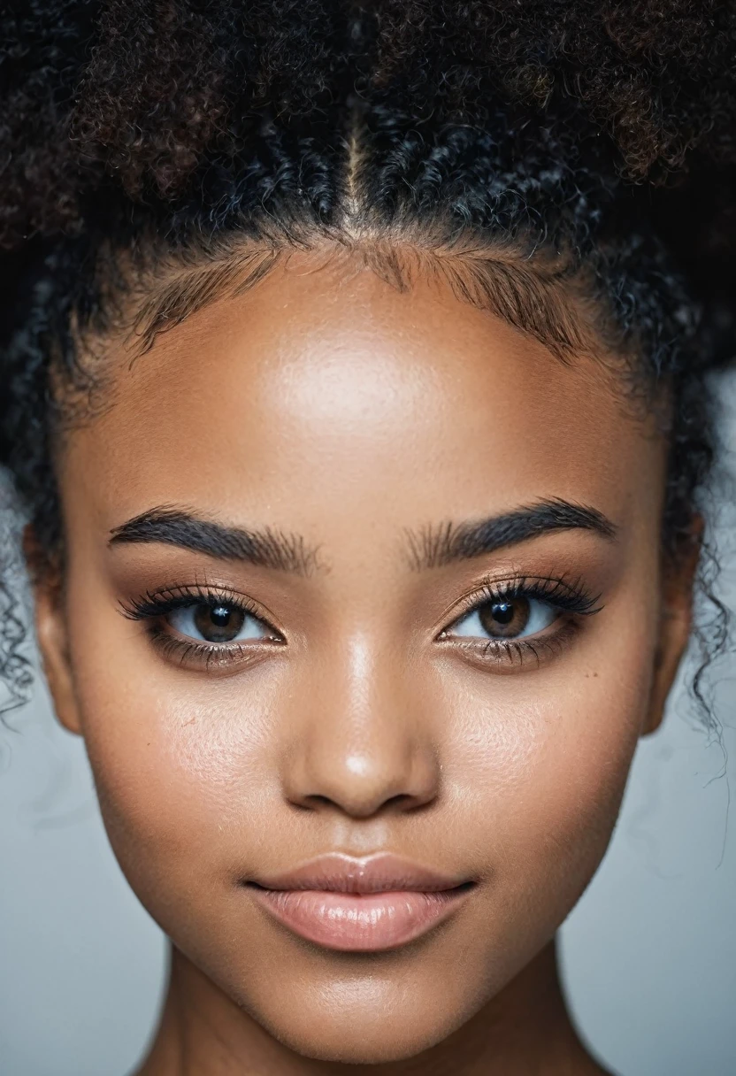 Mixed black ethnicity, beautiful girl, portrait face