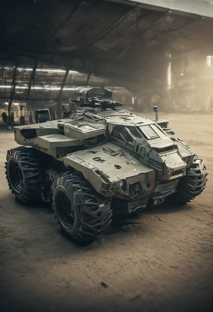 One Epic Cinematic shot of Futuristic Advanced Military Vehicle, extremely detailed, 8k UHD  (masterpiece:1.2) (photorealistic:1.2) (best quality) (intricate) (8k) (HDR) (cinematic lighting) (sharp focus)