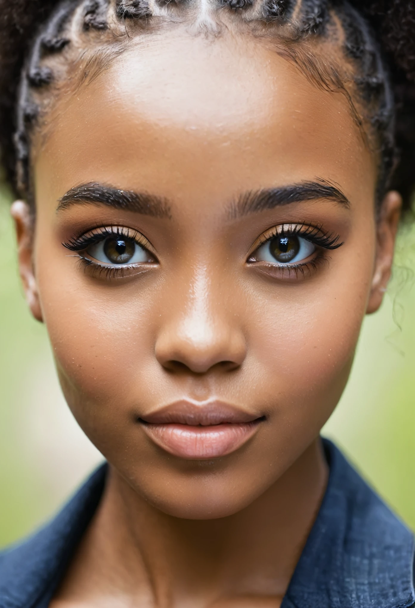 Mixed black ethnicity, beautiful girl, portrait face