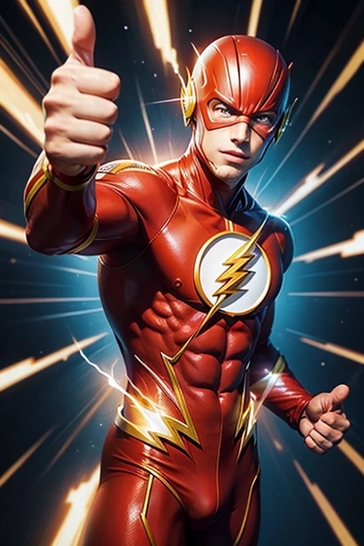 a Flash man thumbs up
