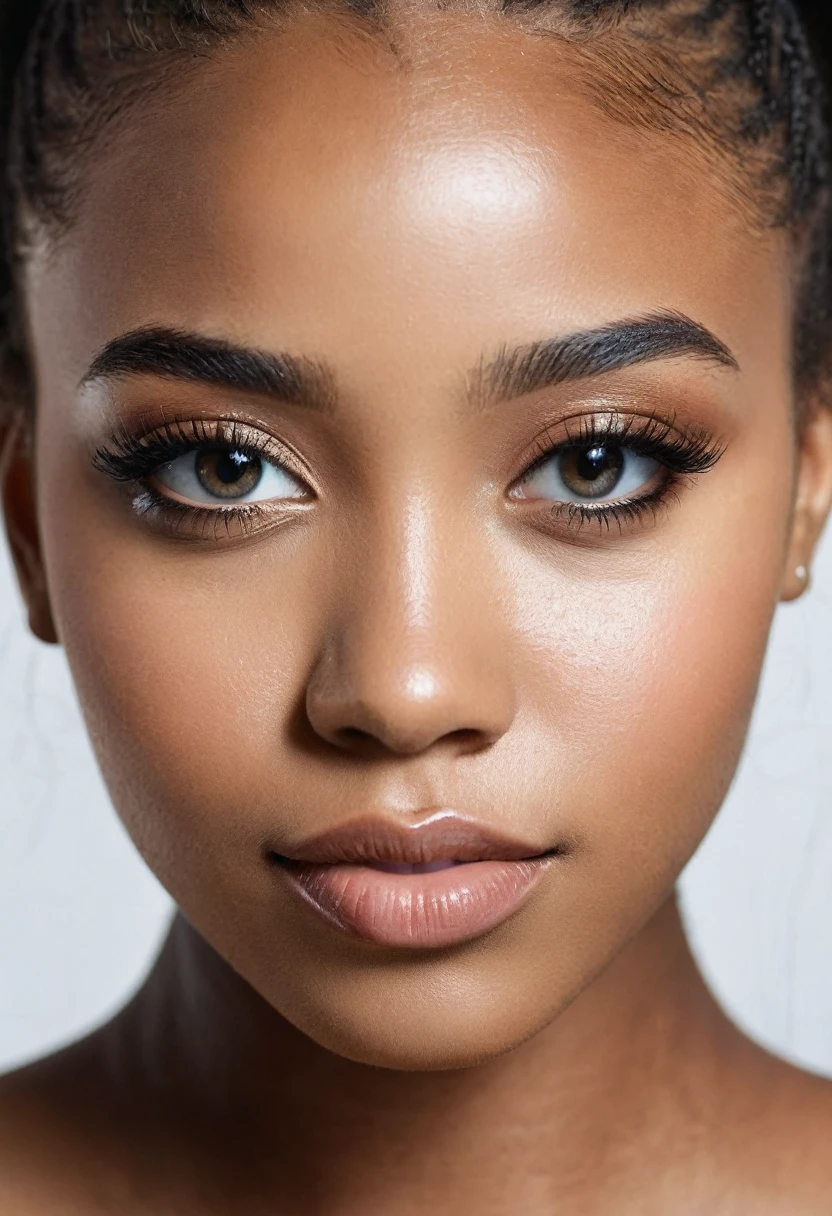Mixed black ethnicity, beautiful girl, portrait face