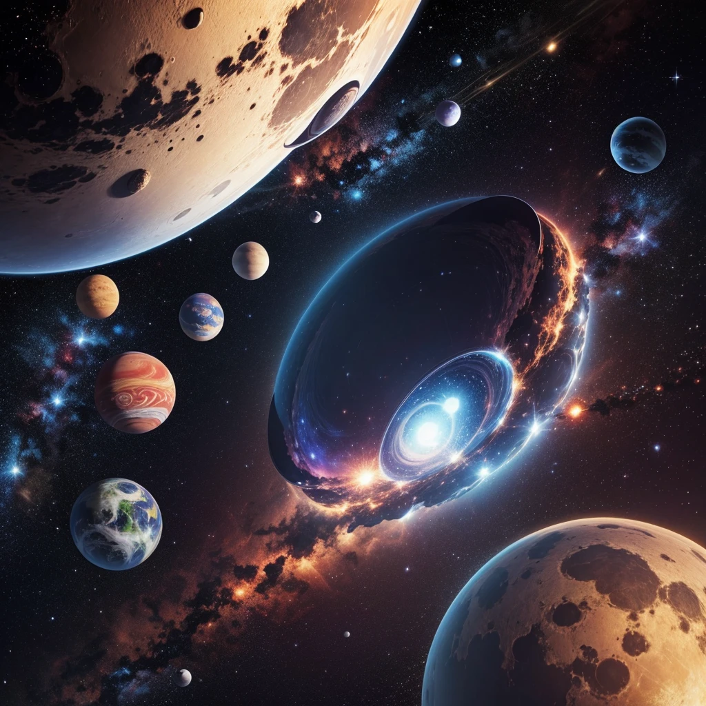 space with planets