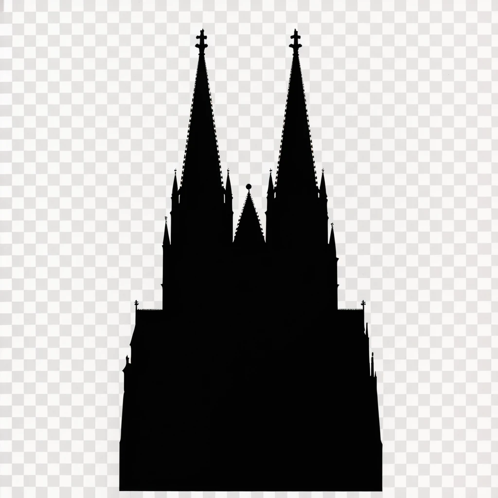 Masterpiece, best quality, very detailed, very detailed silhuette of Cologne Dome, Cologne Cathedral, blue sky on the background with many stars and galaxies, very shiny