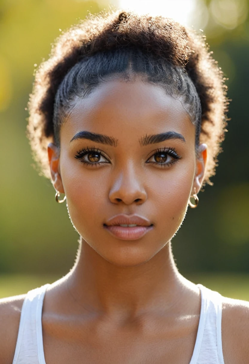 Mixed black ethnicity, beautiful girl, portrait face