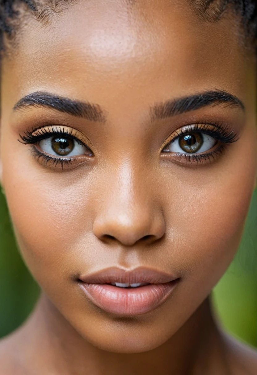 Mixed black ethnicity, beautiful girl, portrait face