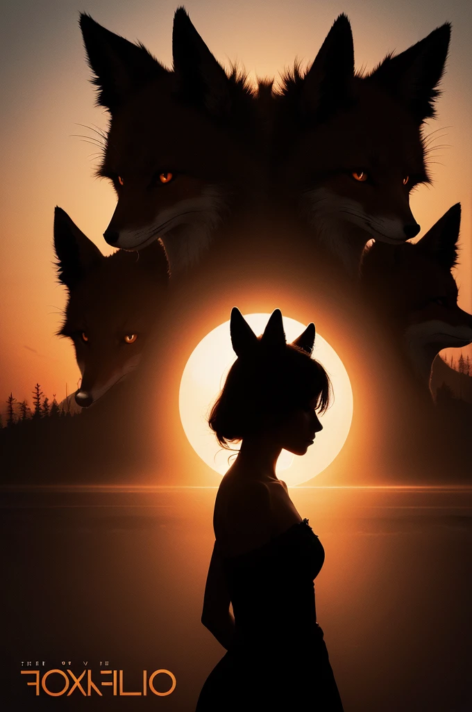 Musical album cover, with a silhouette of a fox