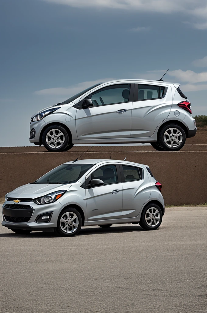 Chevrolet spark gris, only on the right side