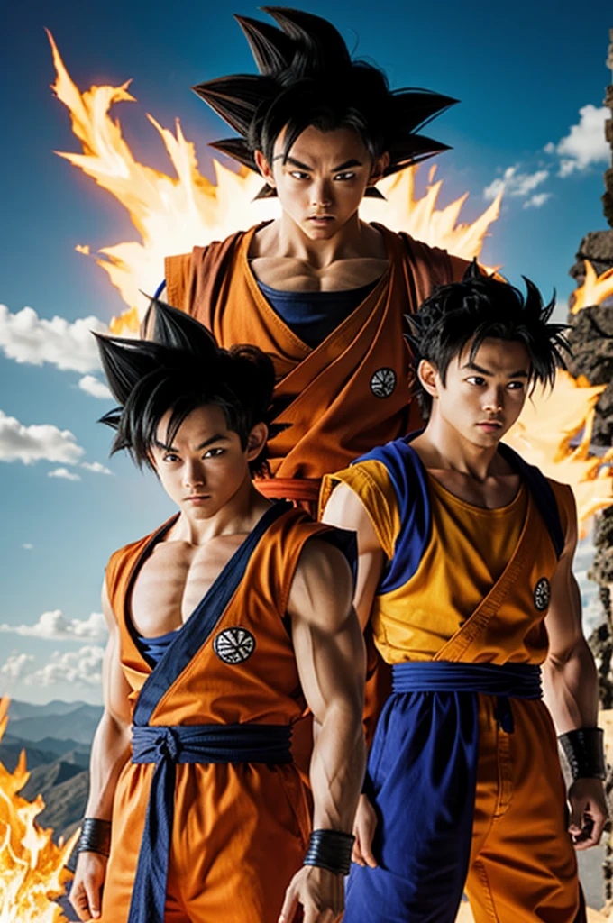 Goku next to Christian 