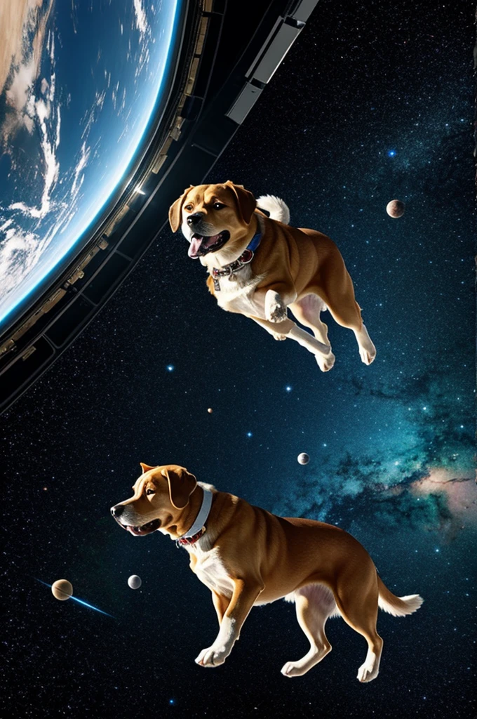 dog in space