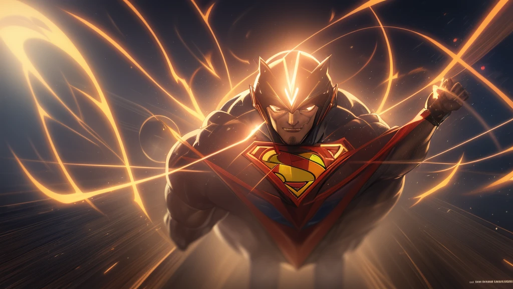 a detailed illustration of the Flash and Superman discovering a time puzzle that threatens to destroy the timeline, high quality, 4k, 8k, photorealistic, sharp focus, masterpiece, concept art, cinematic lighting, vibrant colors, dramatic action pose, time distortion effects, complex composition, detailed futuristic background, intricate machinery, glowing energy, heroic expressions