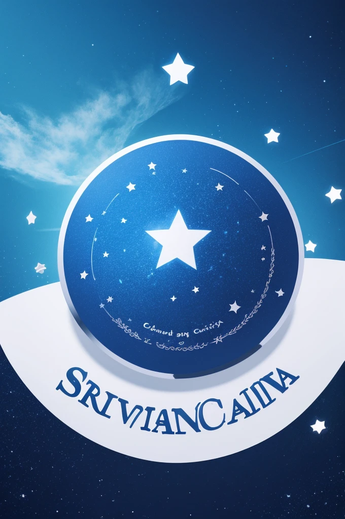 Draw a shield written campina city and with a star and blue background and circle shape