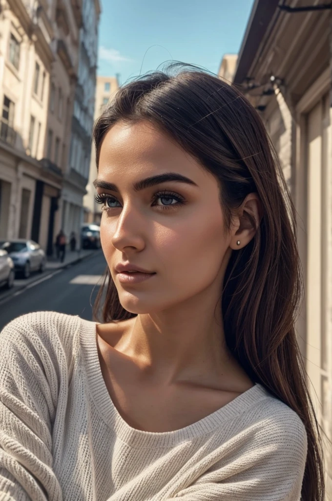 Ultra realistic woman photo post Instagram