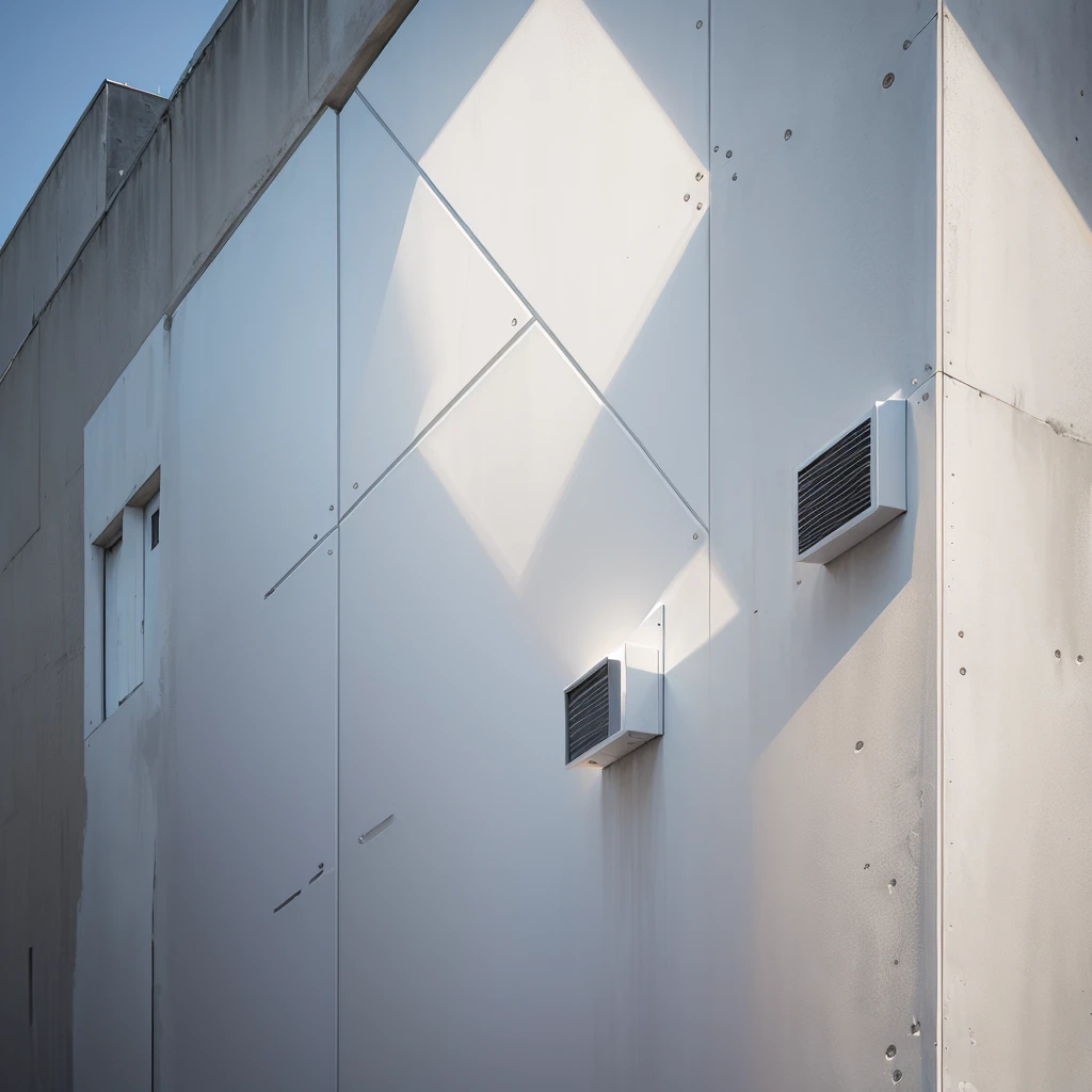 white aluminum wall