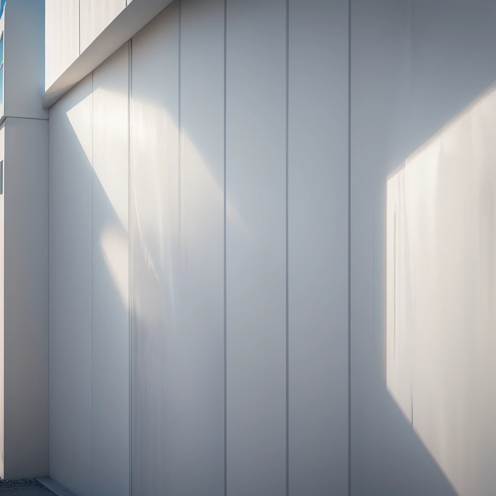 white aluminum wall