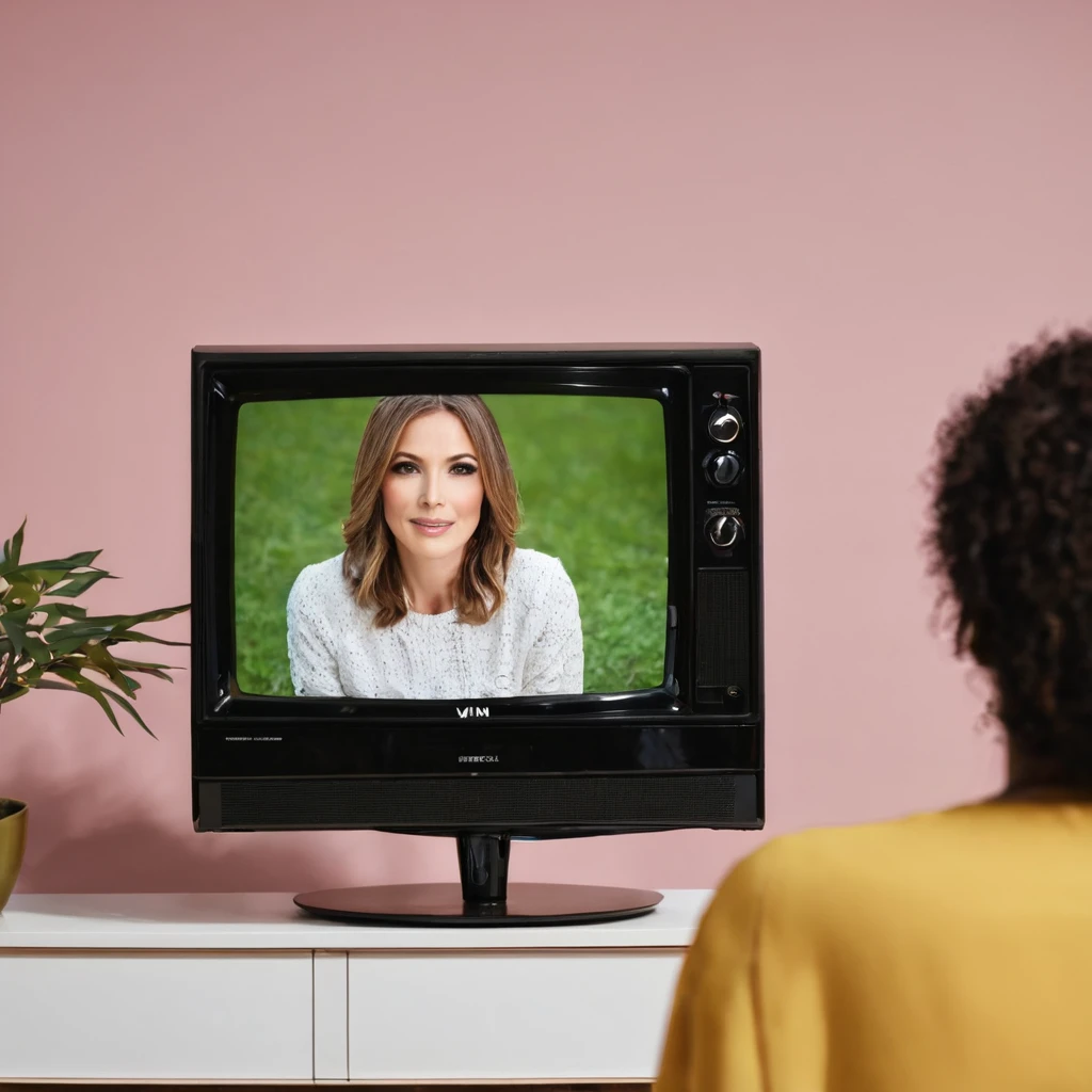 woman on television