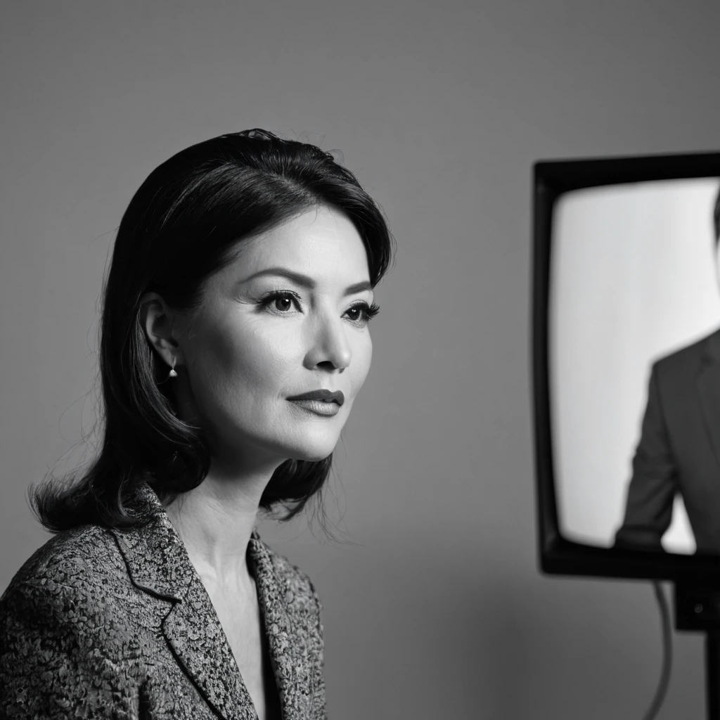 woman on television