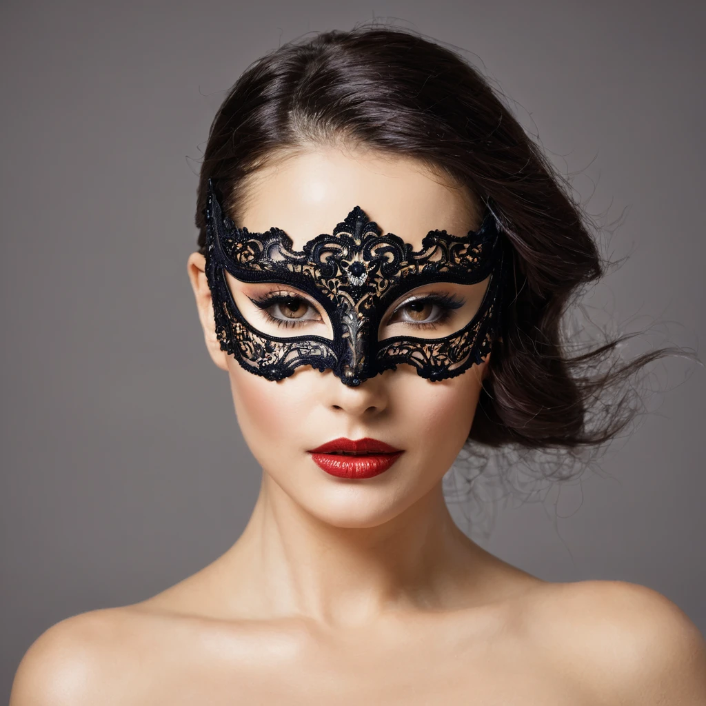woman with a sensual mask,