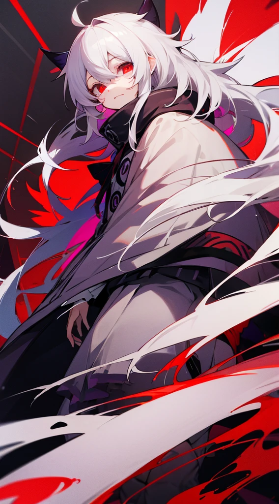 Highest quality I have long hair Gray Hair Sagume Rare God Red eyes I don't have anything Odd Eye Cat ear One person