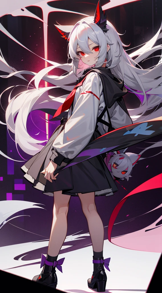 Highest quality I have long hair Gray Hair Sagume Rare God Red eyes I don't have anything Odd Eye Cat ear One person