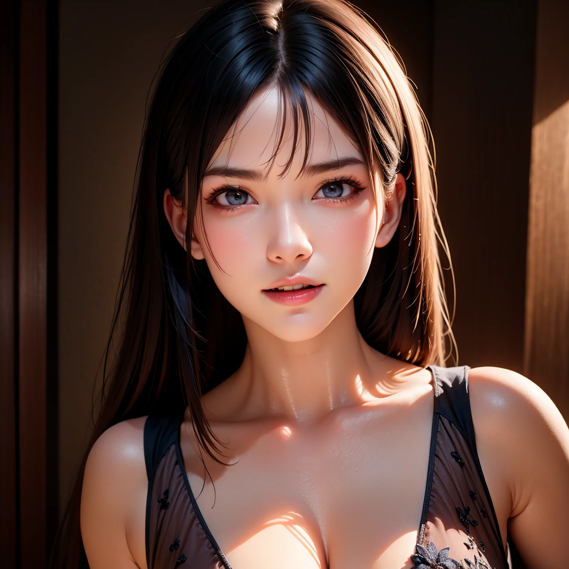 a woman in thai uniform, sexy pose, photorealistic, extremely detailed face and eyes, beautiful skin, detailed clothing, dramatic lighting, cinematic, cinematic lighting, 8k, ultra-detailed, hyper-realistic, masterpiece, highest quality, vivid colors, volumetric lighting, intricate details, sharp focus