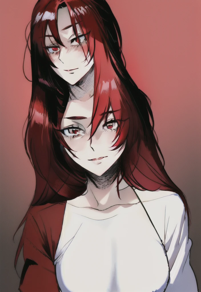 best quality, red hair,red eyes,masterpiece, highres, solo