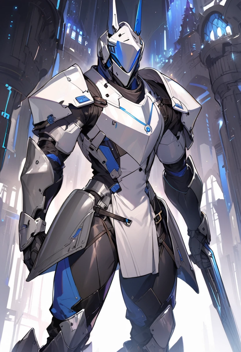 Futuristic medieval knight-like clothing