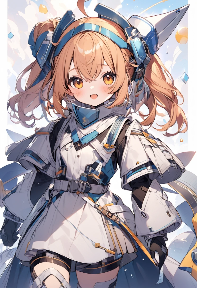 Cute clothes like those of a futuristic medieval knight