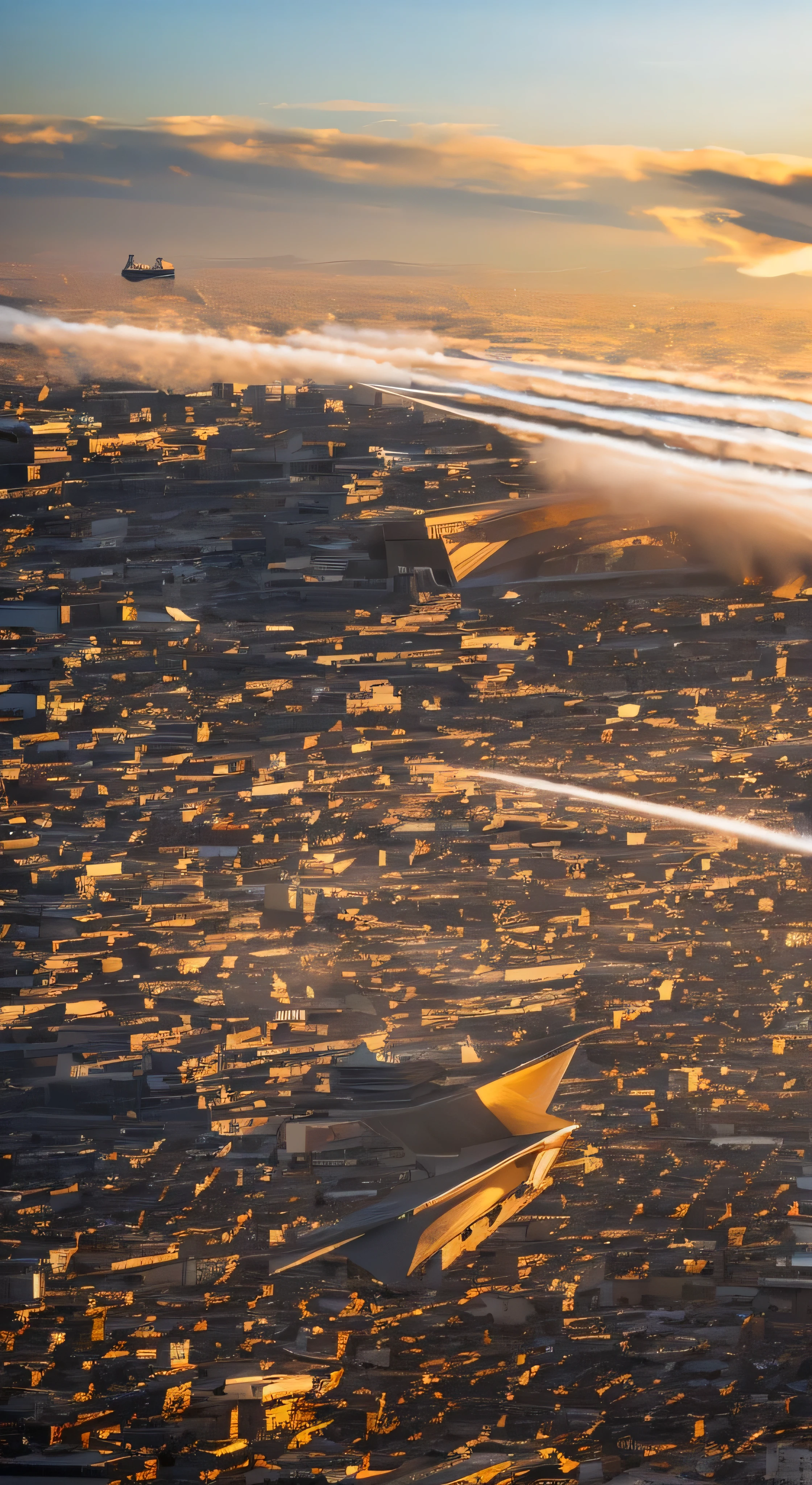 with high definition images，A scene from a movie，A powerful scene from Star Wars where a Star Destroyer is under attack