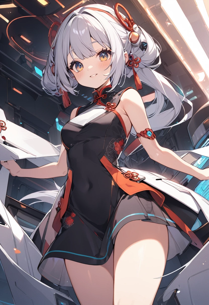 A cute futuristic Chinese dress