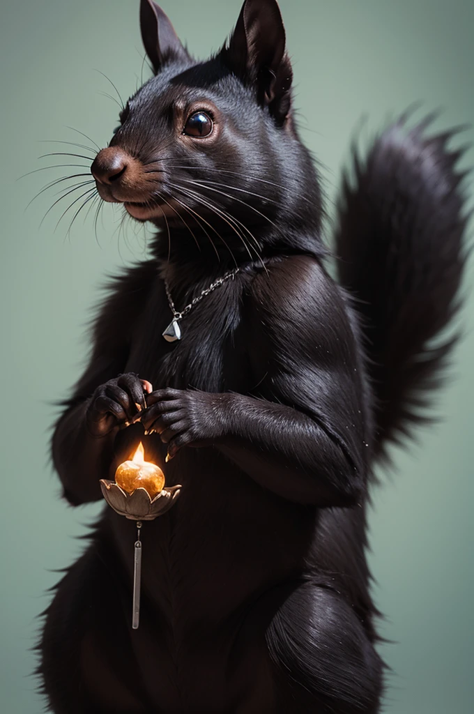 Skilled black squirrel mage