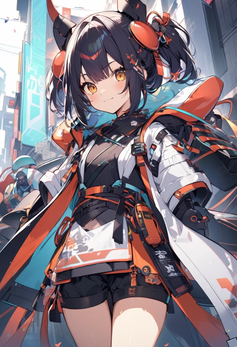 Cute futuristic samurai clothing