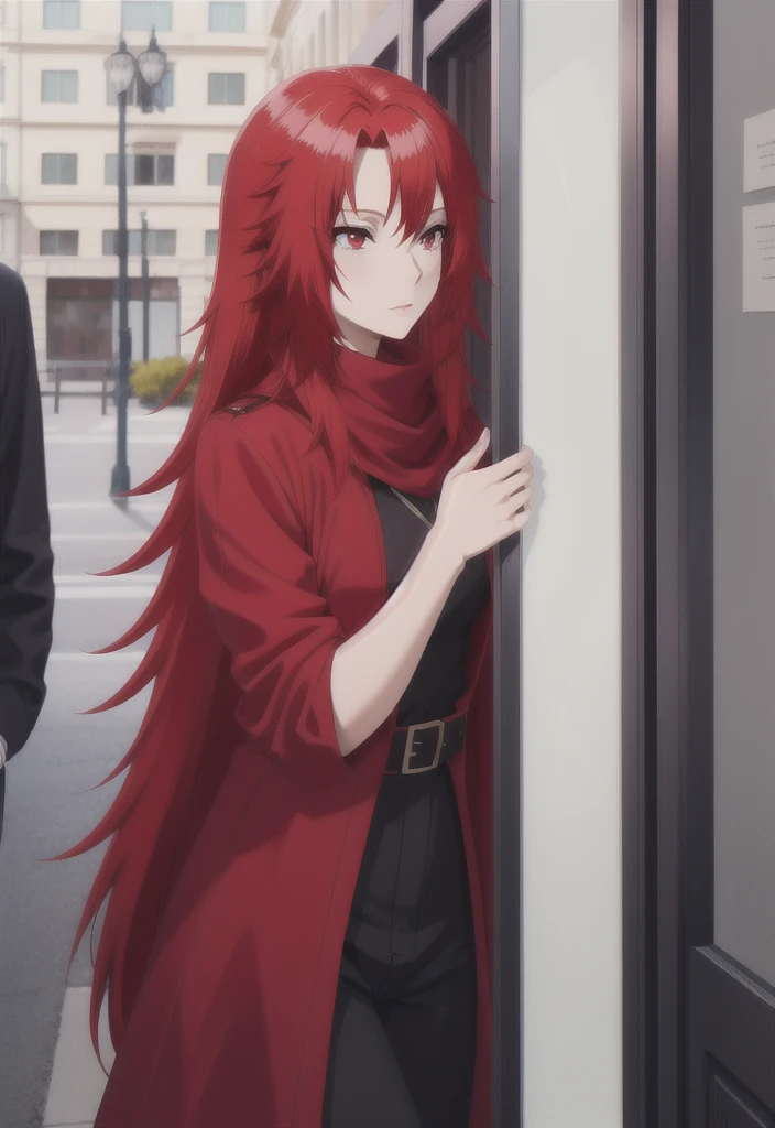 best quality, red hair,red eyes,masterpiece, highres, solo