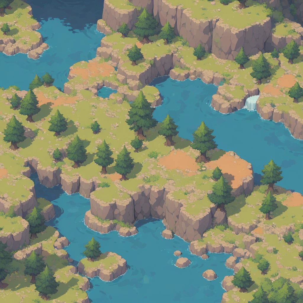 retro video game style,pixelated, vibrant pastel colors,8-bit characters,blocky shapes,sharp lines,detailed shading,classic gaming vibe,nostalgic atmosphere,classic arcade games,masterpiece:1.2,ultra-detailed,illustration style, 2d texture, stone texture, 4 k seamless mud texture, video game texture, dirt texture, tileset, game tiles, grass, 3/4th perspective trees, 3/4th perspective tileable rock texture, 3/4th perspective tileable cliff formations, tileable trees, topdown view, game texture, game art, tileable texture, very detailed cliff texture, intricate stones, top down view, 3/4th perspective