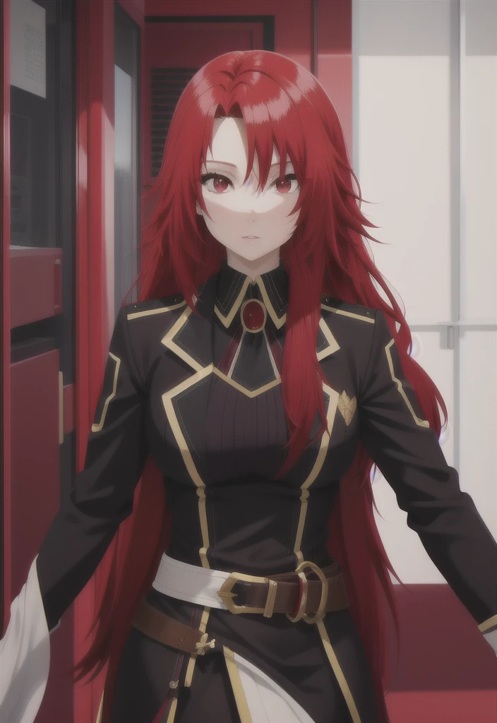 best quality, red hair,red eyes,masterpiece, highres, solo