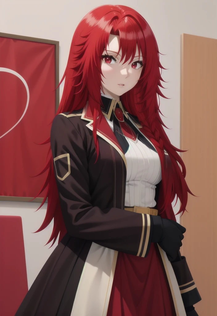 best quality, red hair,red eyes,masterpiece, highres, solo