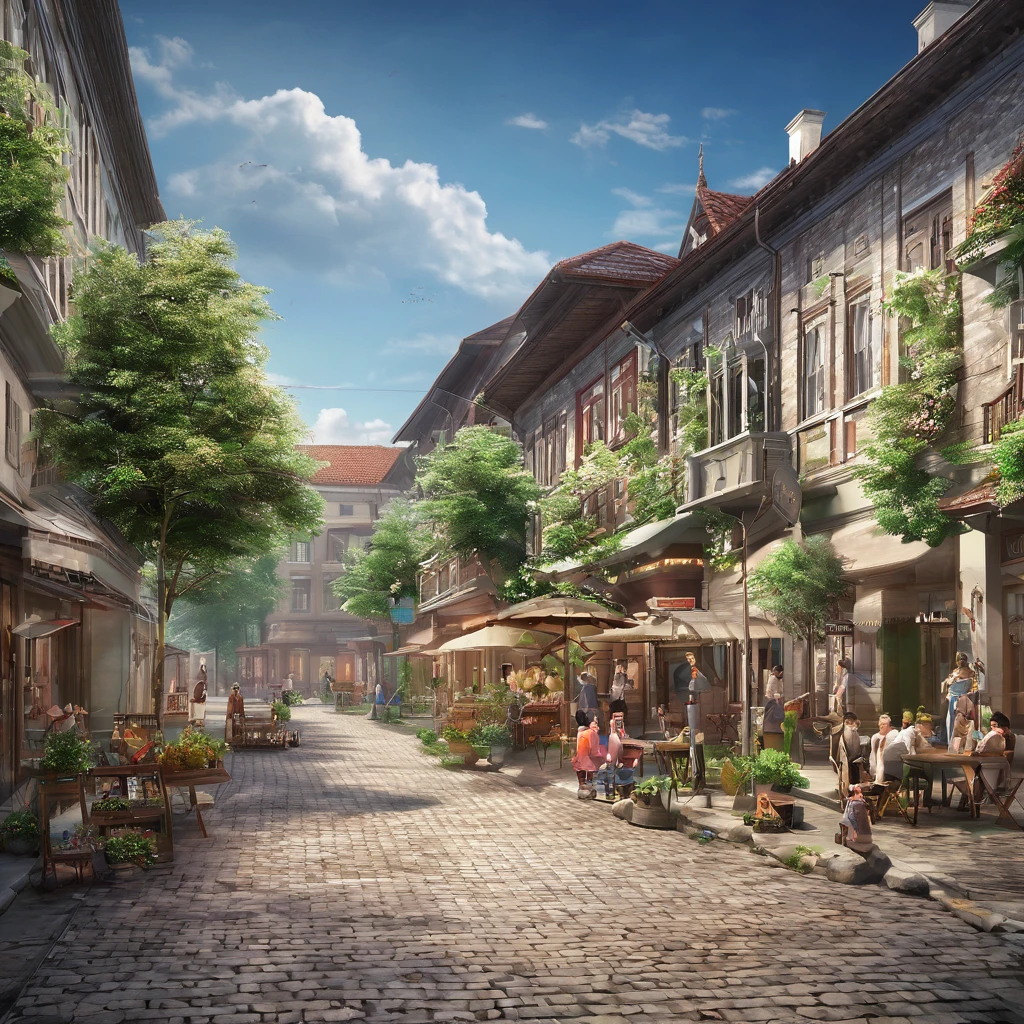 (masterpiece, best quality:1.2), town